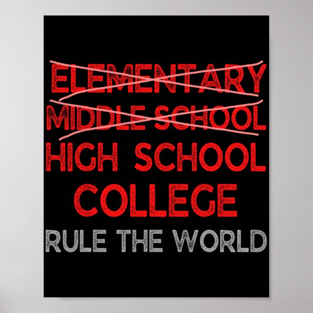 Grad Abschluss Funny Middle School Abschluss Poster (Vorne)