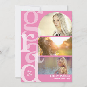 GRAD Arch 3-Foto Moderner Abschluss Einladung