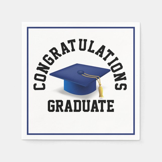 Grad Bash Essentials: Celebrate in Style! Serviette (Vorderseite)