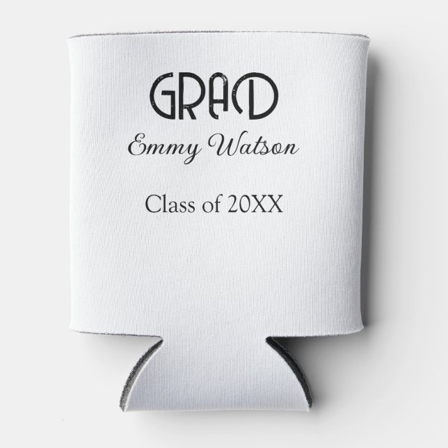 Grad bold letter graduation name class of 20XX sim Dosenkühler (Vorderseite)