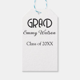 Grad bold letter graduation name class of 20XX sim Geschenkanhänger