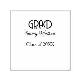Grad bold letter graduation name class of 20XX sim Permastempel