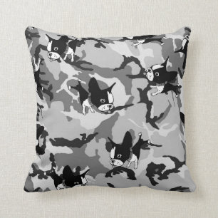 Grad Bostons Terrier ein BaumwollWurfs-Kissen Kissen