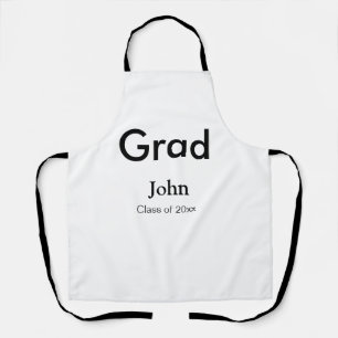 grad boy add name congrats date year text schürze