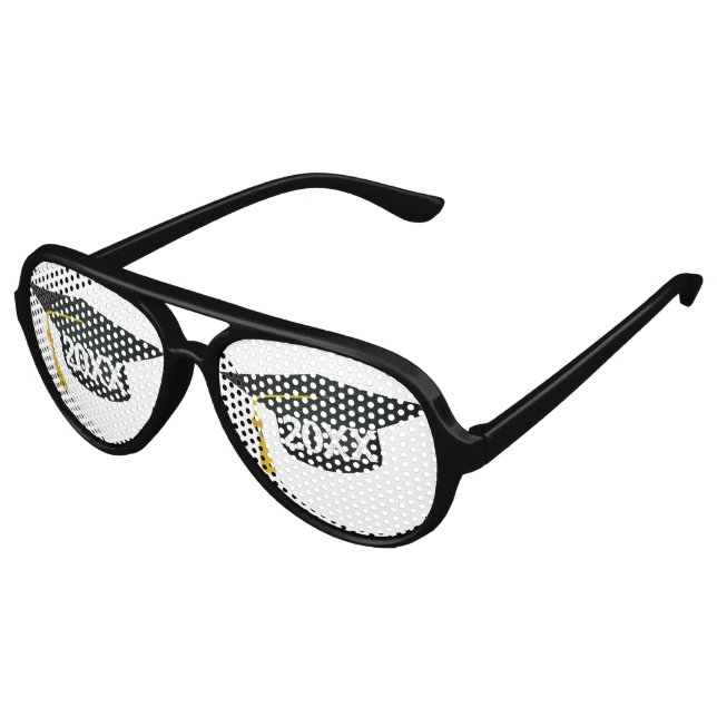 Grad Cap Abschluss Partybrille (Schrägansicht)