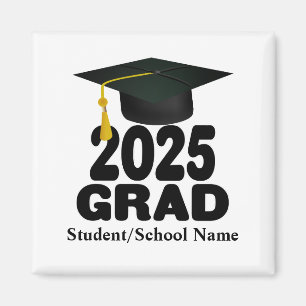 Grad Cap Bold-Klasse des Abschlusses 2025 Magnet