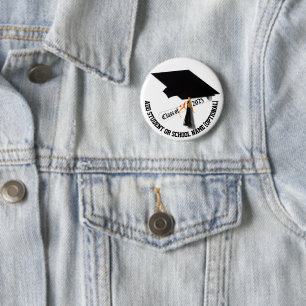 Grad-Cap-Diplom-Klasse 2025 Abschluss Button