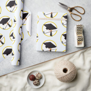 Grad Cap Diploma Abschluss Geschenkpapier