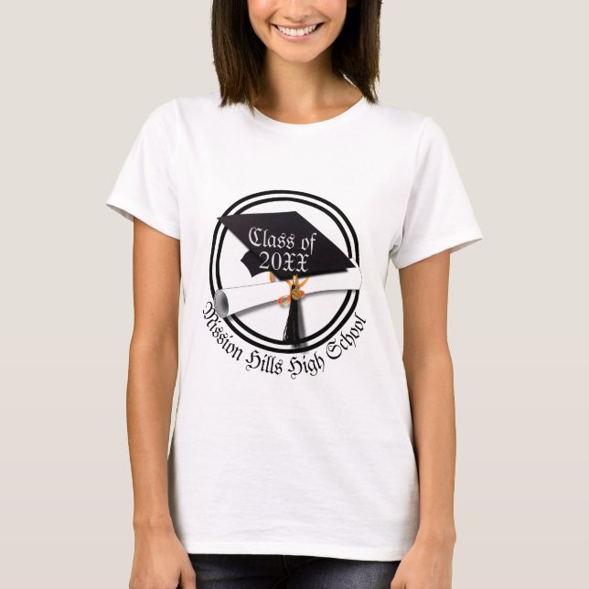 Grad Cap Diploma Abschluss T - Shirt (Vorderseite)