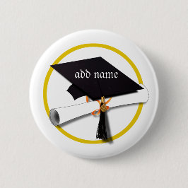 Grad Cap & Diploma Button