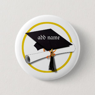 Grad Cap & Diploma Button