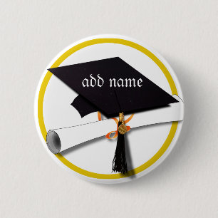 Grad Cap & Diploma Button
