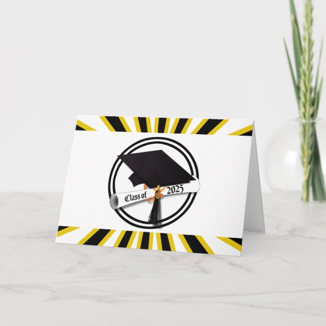 Grad-Cap-Diploma-Klasse 2025 Karte (Vorderseite)