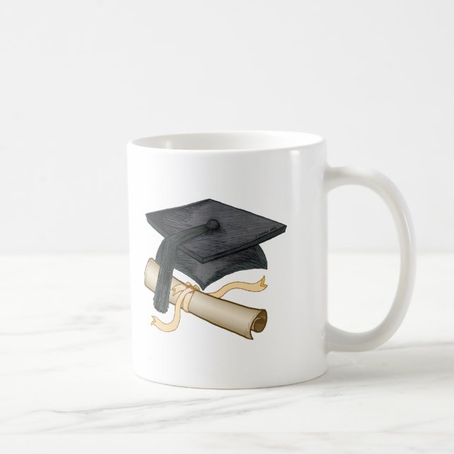 Grad-Cap-Diploma-Tasse Tasse (Rechts)
