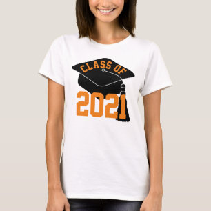 Grad Cap Orange-Klasse 2021 T-Shirt