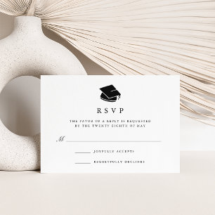 Grad Cap   RSVP-Karte des Absolventen RSVP Karte