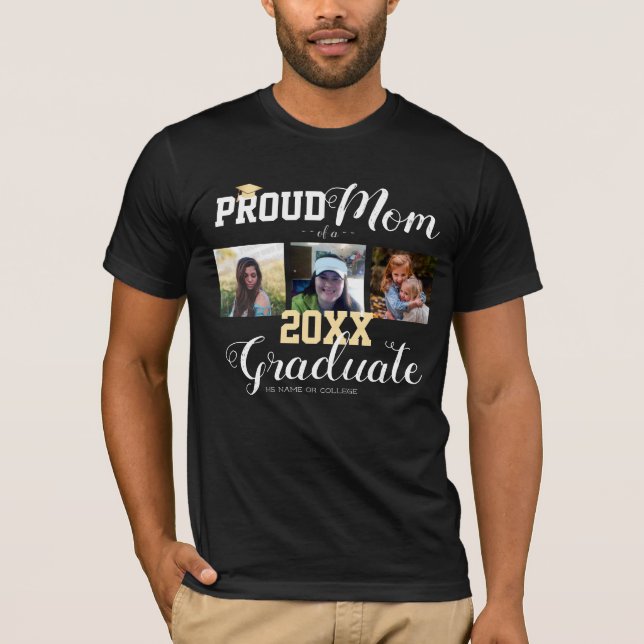 Grad-Cap-T - Shirt der Mama (Vorderseite)