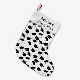 Grad-Cap und Diploma-Abschluss Kleiner Weihnachtsstrumpf