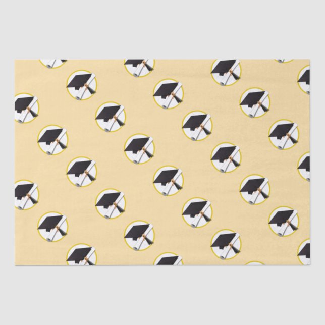 Grad-Cap und Diploma-Abschluss Seidenpapier (Vorderseite)