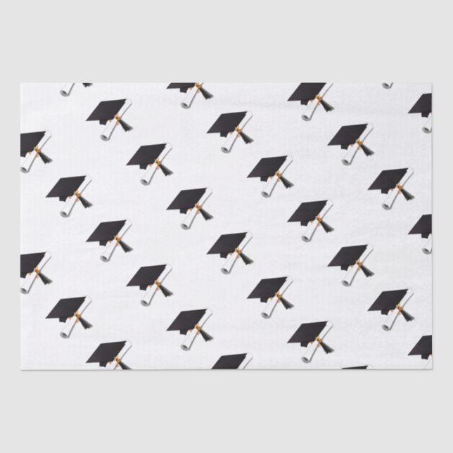 Grad-Cap und Diploma-Abschluss Seidenpapier (Vorderseite)