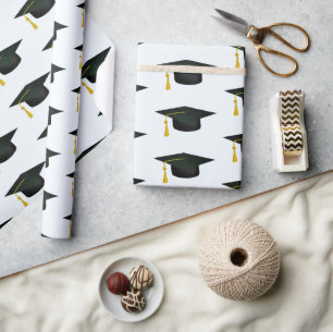 Grad Cap und Tassel Abschluss Geschenkpapier