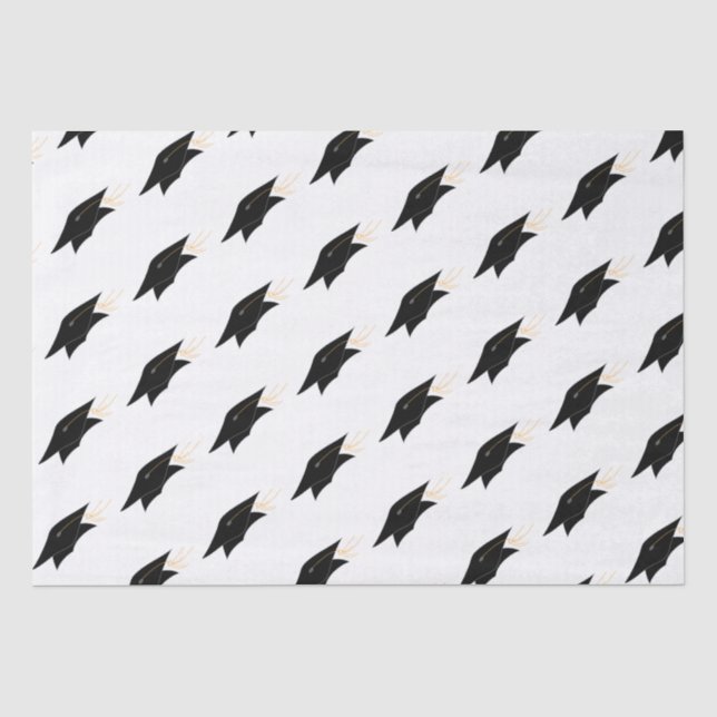 Grad Cap und Tassel Abschluss Seidenpapier (Vorderseite)