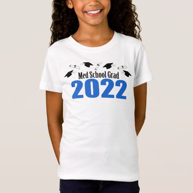 Grad der Med School 2022 - Karten und Diplome (bla T-Shirt (Vorderseite)