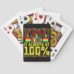 Grad der Schwärze Juneteenth Schwarze Geschichte Spielkarten
