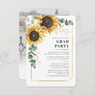 Grad der Sonnenblume 2025 Foto Graduation Party Einladung