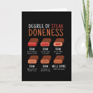 Grad der Steak Doneness Fleisch Grill GRILLEN Karte