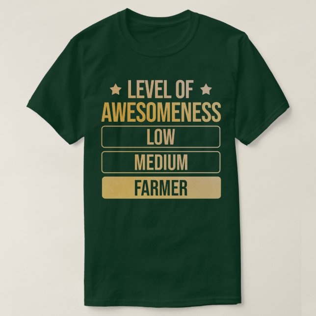 Grad des Awesomness-Bauern T-Shirt (Design vorne)