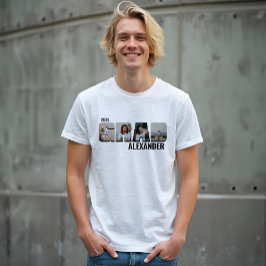 GRAD Fett Type Graduate Four Fotos Individuelle Na Tri-Blend Shirt