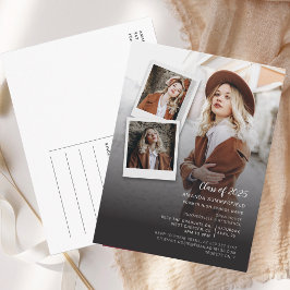 Grad Foto 2025 Script Graduation Party Einladungspostkarte