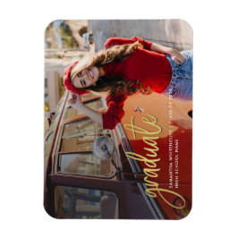 Grad Foto Abschluss 2025 Ankündigung Magnet