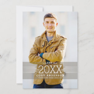 Grad Foto-Graduierungspartei für Weißtext Einladung