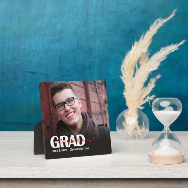 GRAD-Foto mit Farbscript-Jahresquadrat-Tischdekora Fotoplatte (InSitu)