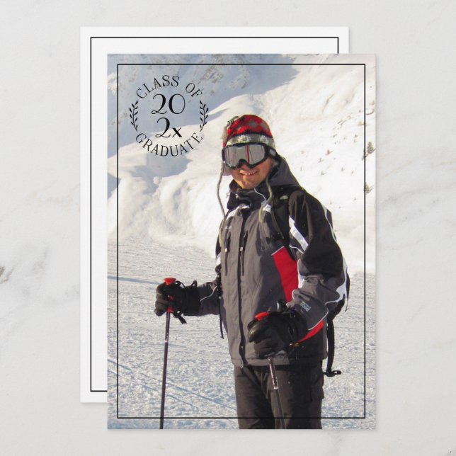 Grad Foto Moderne Typografie Ankündigung (Vorne/Hinten)