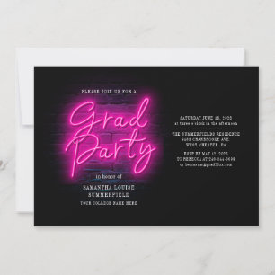 Grad Fotos Pink 2025 Abitur Party Einladung