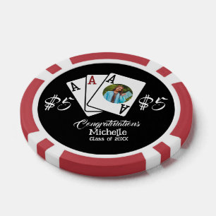 Grad Gastgeschenk Vegas Chips, Personalisiertes Fo Pokerchips