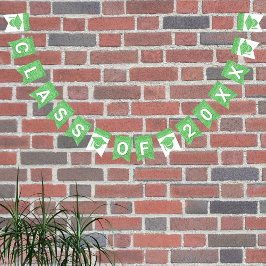 Grad Glam Green Cap Einfache Klasse Plus Jahr Wimpelkette