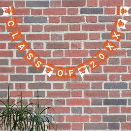 Grad Glam Orange Cap einfache Klasse plus Jahr Wimpelkette