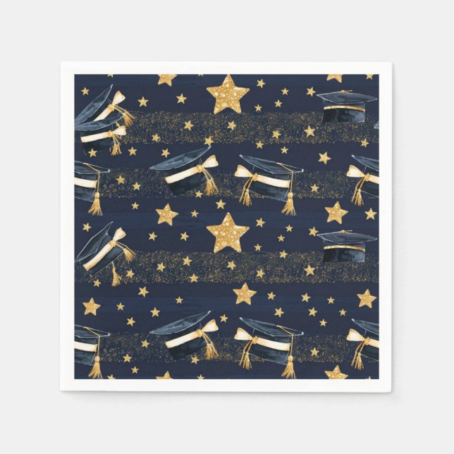 Grad Glow: Kappen, Sterne & Feiern! Serviette (Vorderseite)