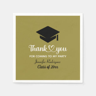 Grad Graduate Cap Danke, dass Sie in mein Party ge Serviette