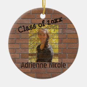 Grad Graffiti-Foto auf Bricks Personalizable Keramik Ornament