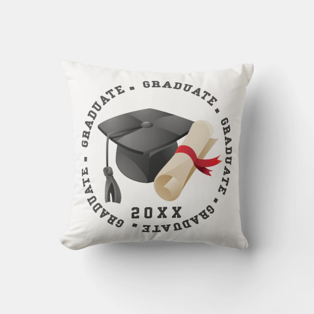 Grad Hat und Grad Foto Cushion Kissen (Vorderseite)