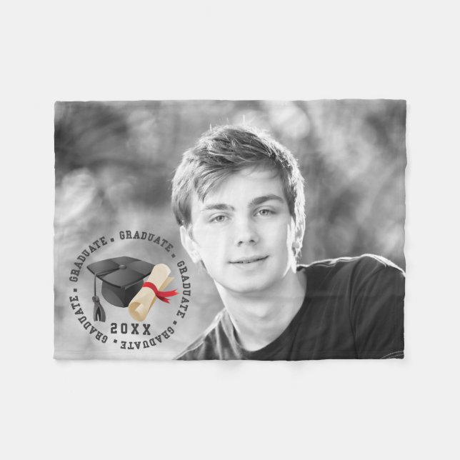 Grad Hat und Grad Foto Fleece Blanket (Vorderseite (Horizontal))
