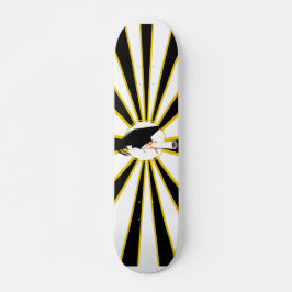 Grad Kappe Tilt mit Schulfarben Schwarz und Gold Skateboard