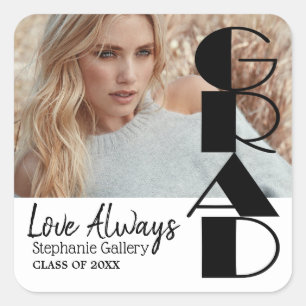 Grad - Klasse 20XX - Foto DIY Quadratischer Aufkleber