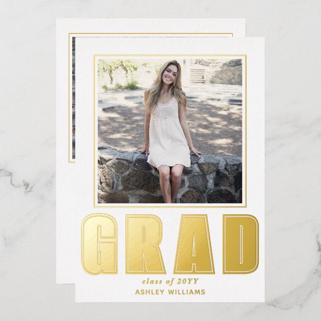 GRAD-Klasse der Weißen Ankündigung 2025 Abschluss (Vorderseite/Rückseite)