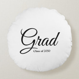 Grad-Klasse des Schwarz-weißen benutzerdefinierten Rundes Kissen